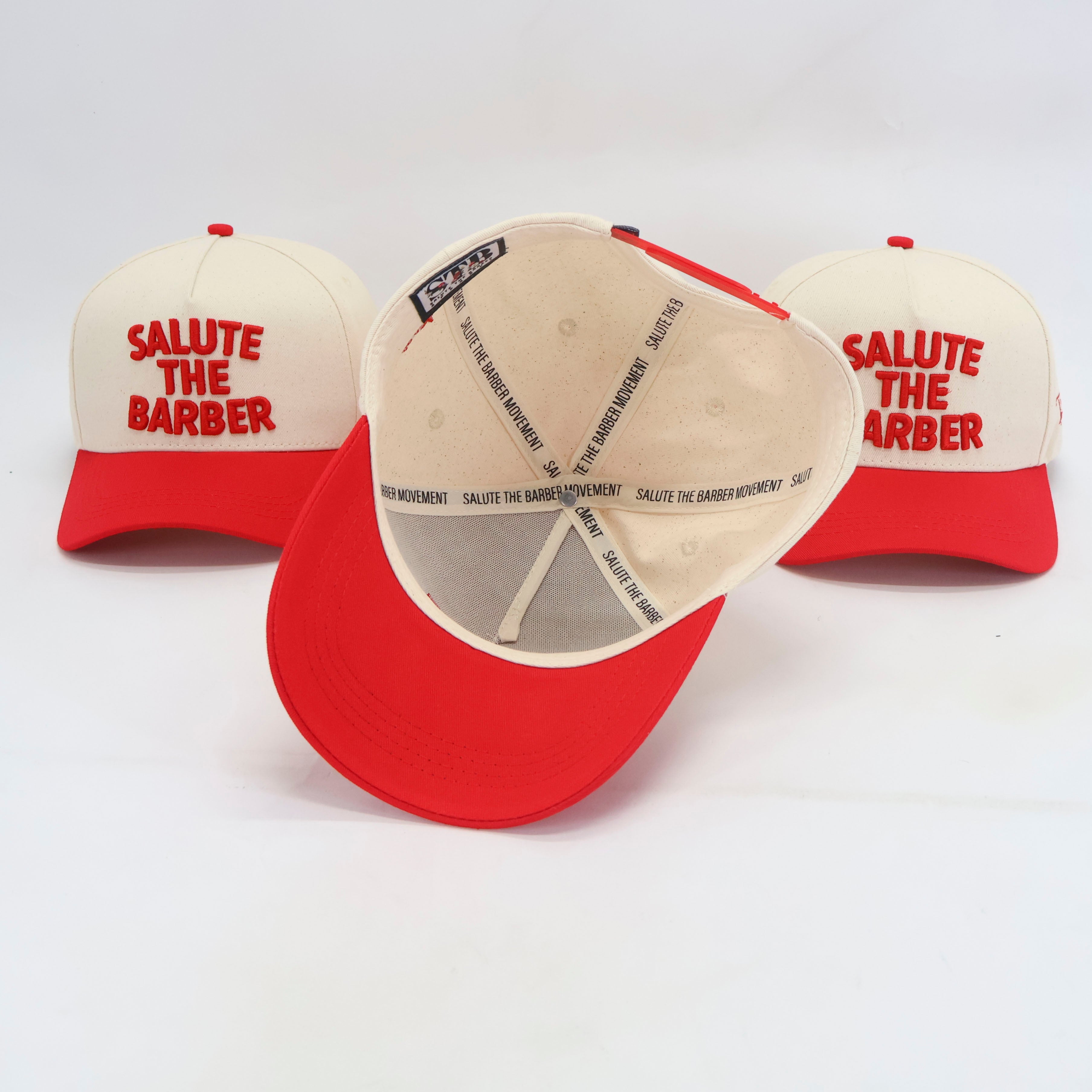 SALUTE THE BARBER™ USA Heritage Snapback – Cream & Red