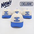 SALUTE THE BARBER™ Classic Blue Snapback – Cream & Royal Blue