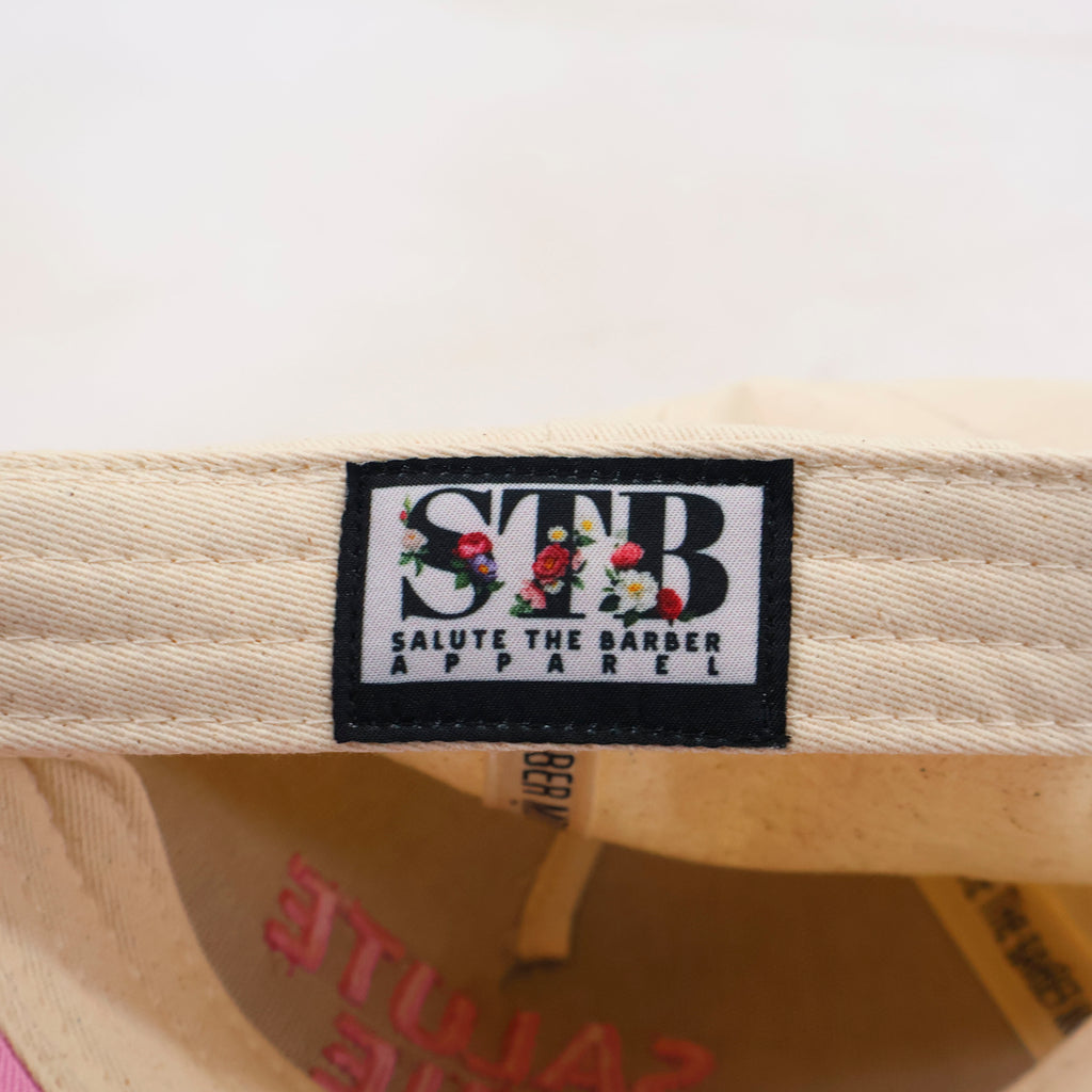 SALUTE THE BARBER™ Pink Edition Snapback – Cream & Pink