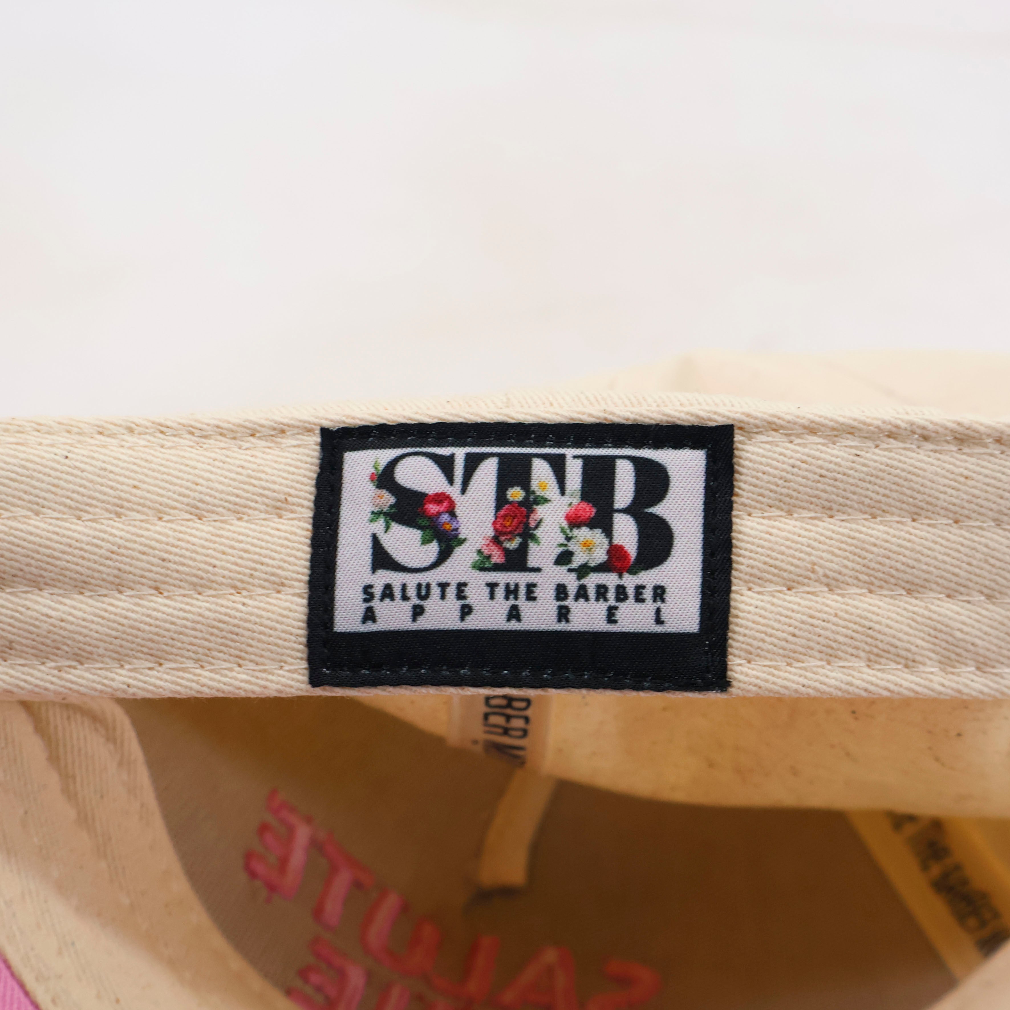 SALUTE THE BARBER™ Pink Edition Snapback – Cream & Pink
