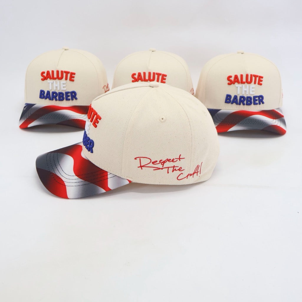 SALUTE THE BARBER™ USA Limited Edition Snapback Hat | Premium Barber Hat