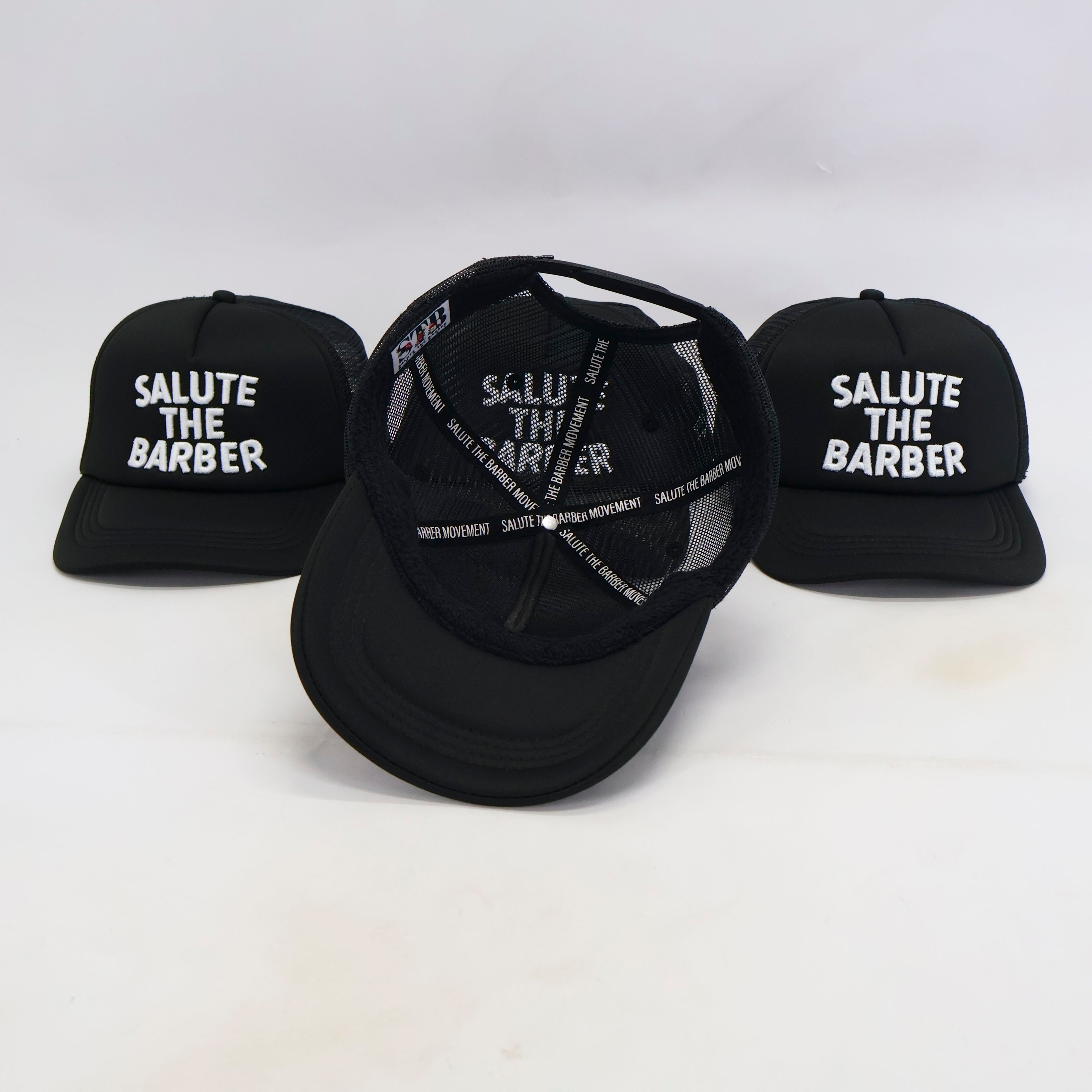 Salute The Barber™ Kids Trucker Hat – Black & White | Respect The Craft