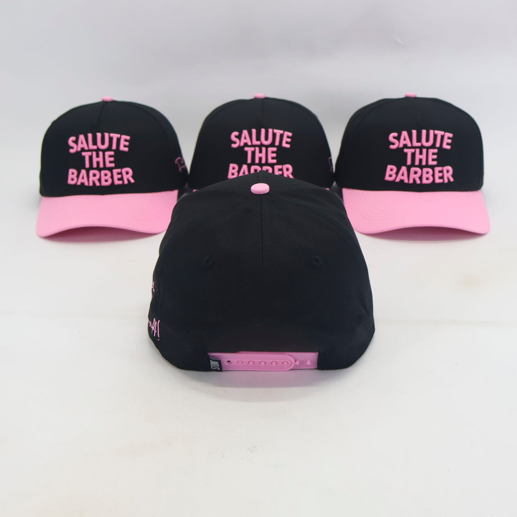 SALUTE THE BARBER™ Pink Edition Snapback – Black & Pink