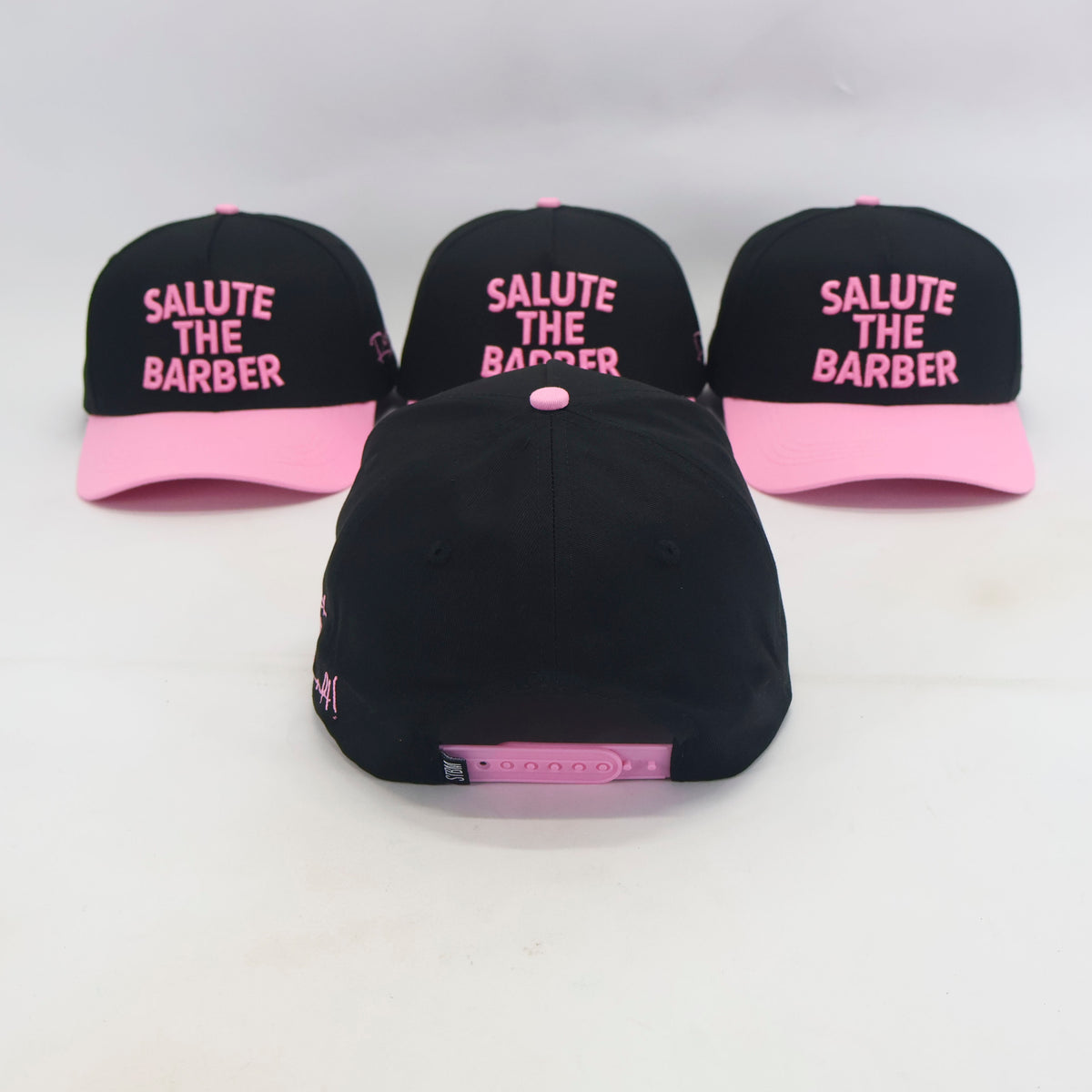 SALUTE THE BARBER™ Pink Edition Snapback – Black & Pink