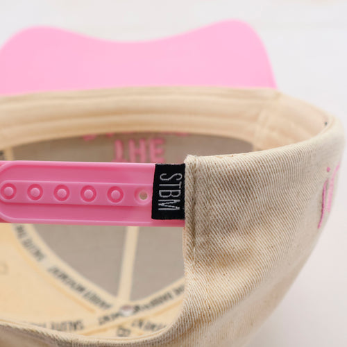 SALUTE THE BARBER™ Pink Edition Snapback – Cream & Pink