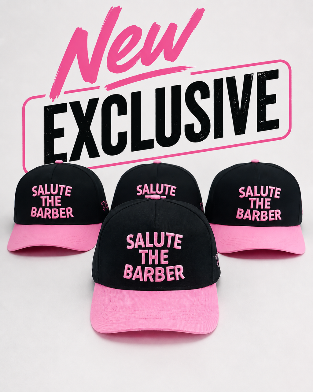 SALUTE THE BARBER™ Pink Edition Snapback – Black & Pink