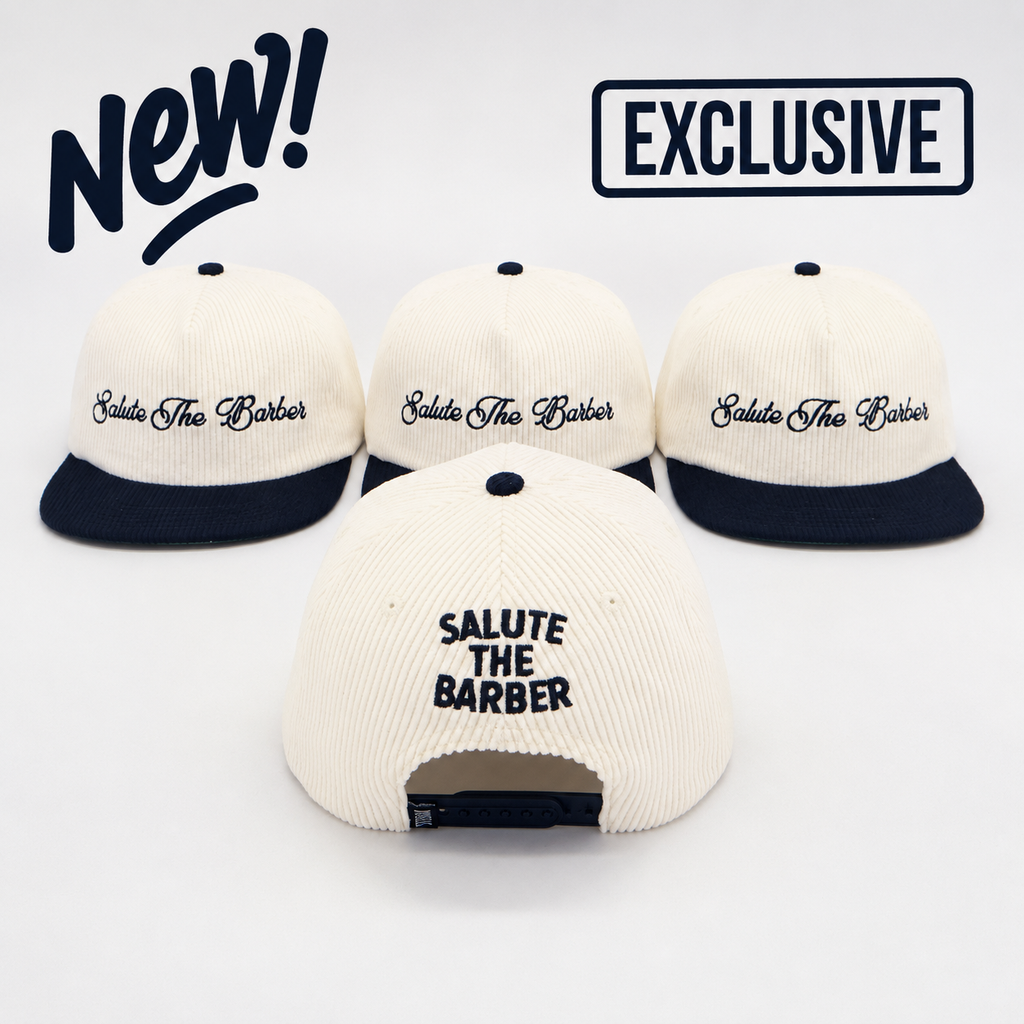 SALUTE THE BARBER™ Premium Corduroy Snapback                 Respect The Craft. Wear The Culture.