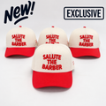 SALUTE THE BARBER™ USA Heritage Snapback – Cream & Red