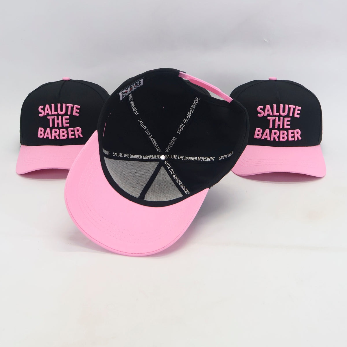 SALUTE THE BARBER™ Pink Edition Snapback – Black & Pink