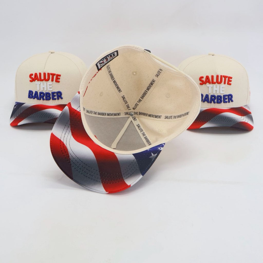 SALUTE THE BARBER™ USA Limited Edition Snapback Hat | Premium Barber Hat