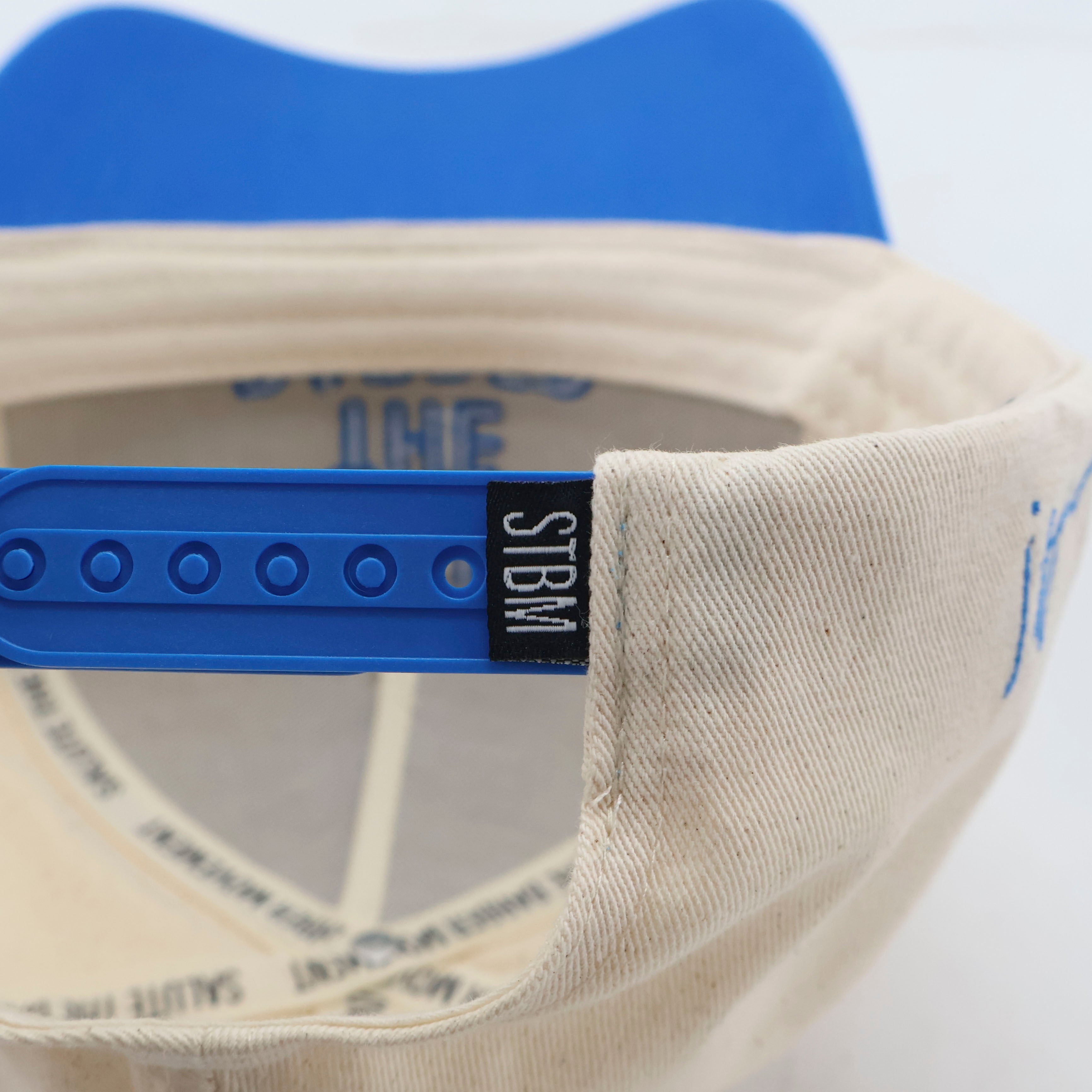 SALUTE THE BARBER™ Classic Blue Snapback – Cream & Royal Blue