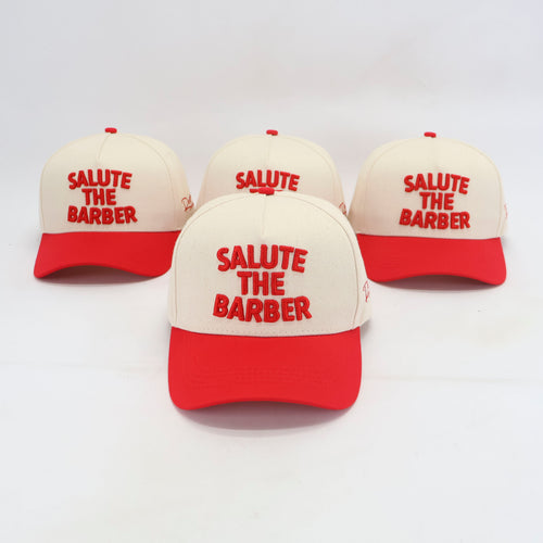 SALUTE THE BARBER™ USA Heritage Snapback – Cream & Red
