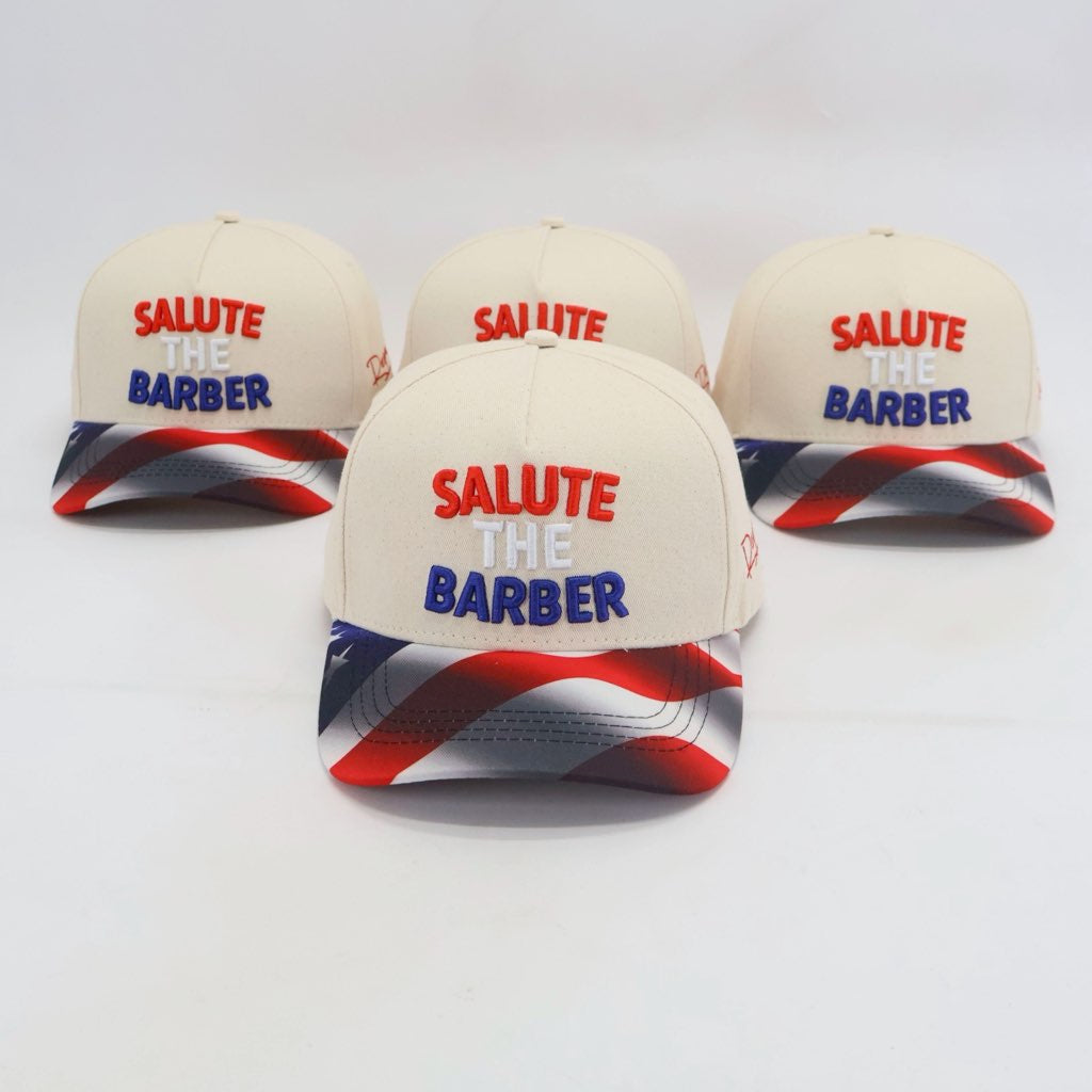 SALUTE THE BARBER™ USA Limited Edition Snapback Hat | Premium Barber Hat