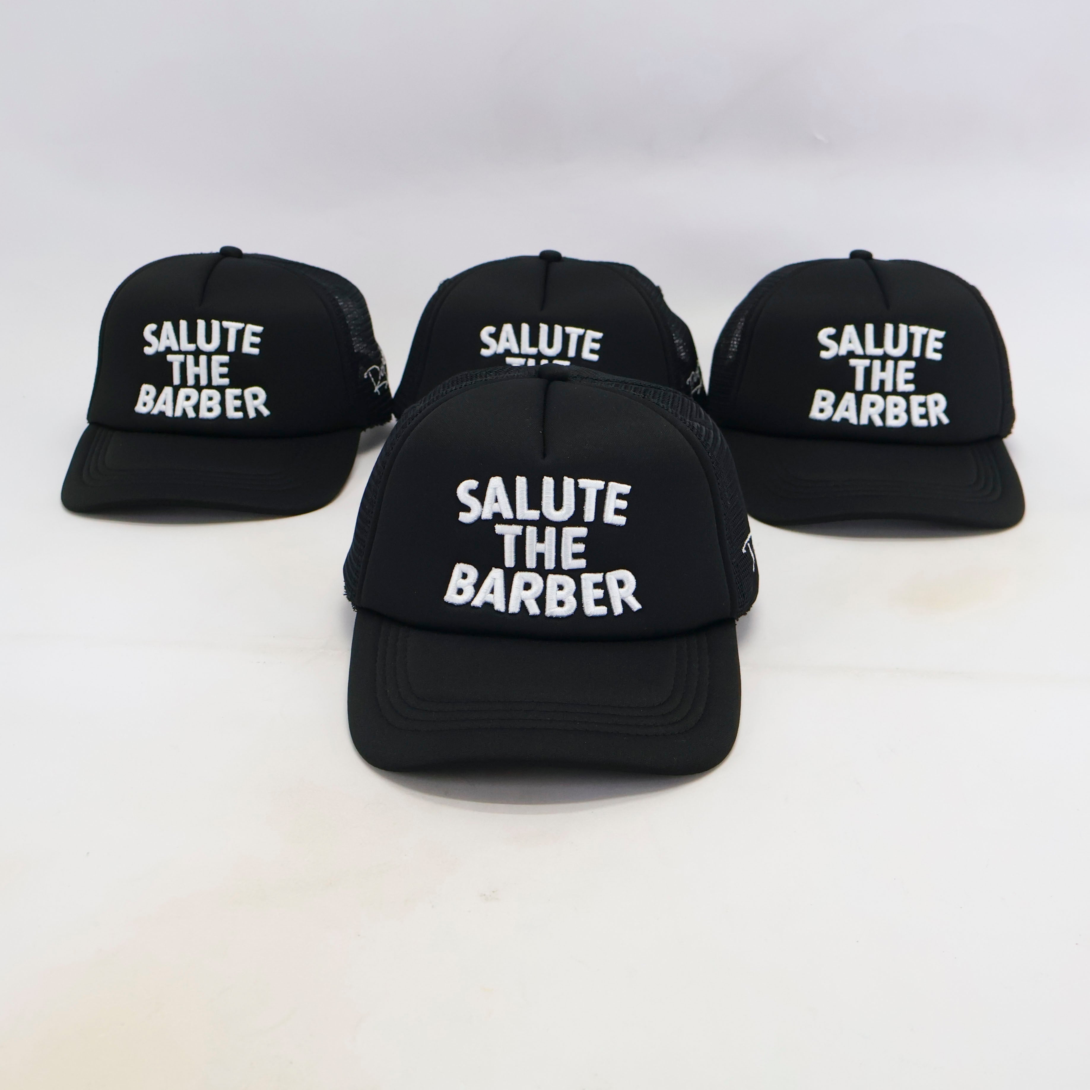 Salute The Barber™ Kids Trucker Hat – Black & White | Respect The Craft