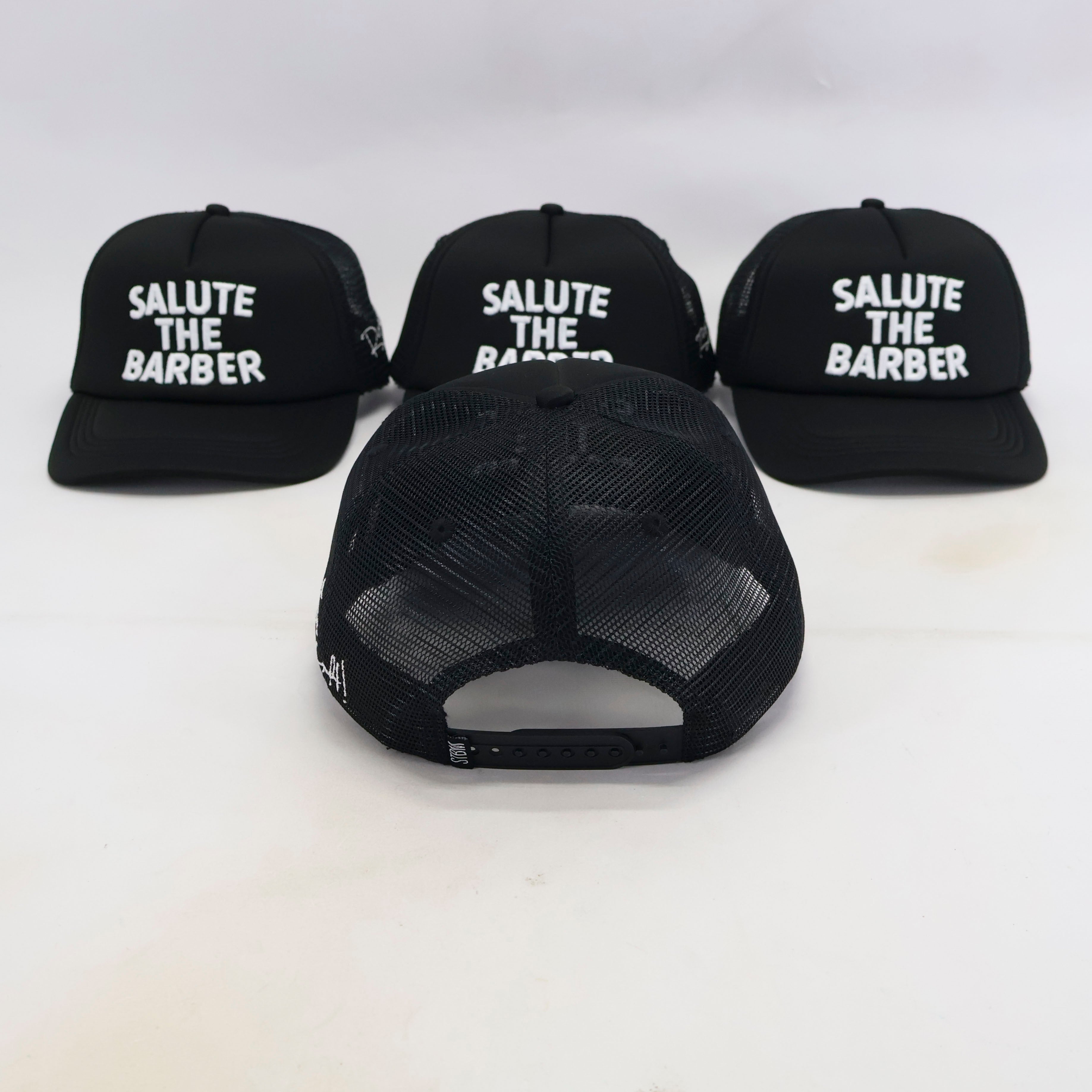 Salute The Barber™ Kids Trucker Hat – Black & White | Respect The Craft
