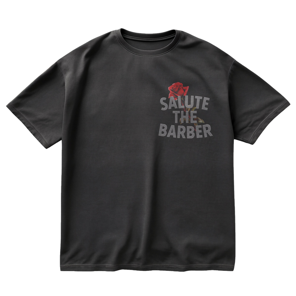 Salute the barber rose t-shirt
