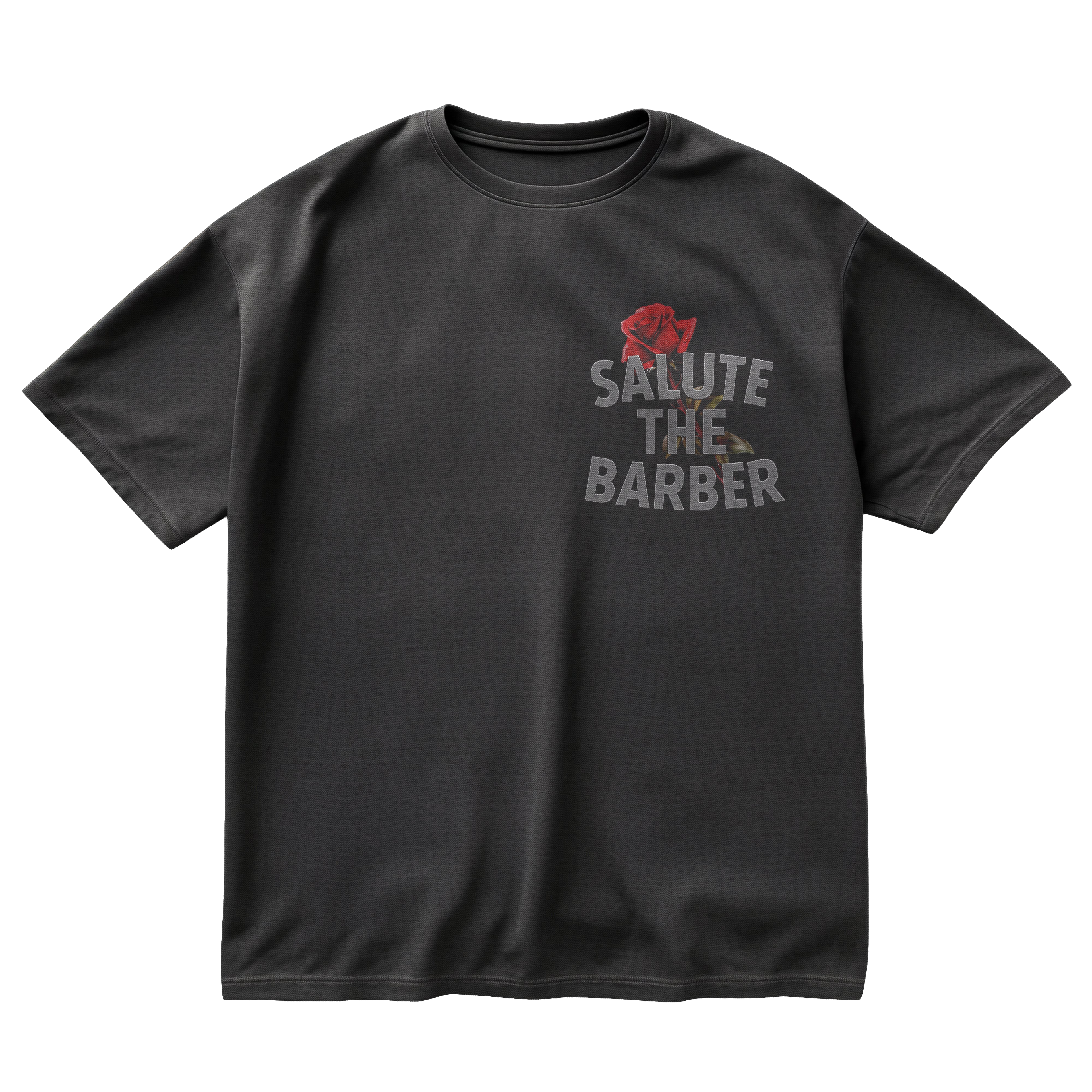 Salute the barber rose t-shirt