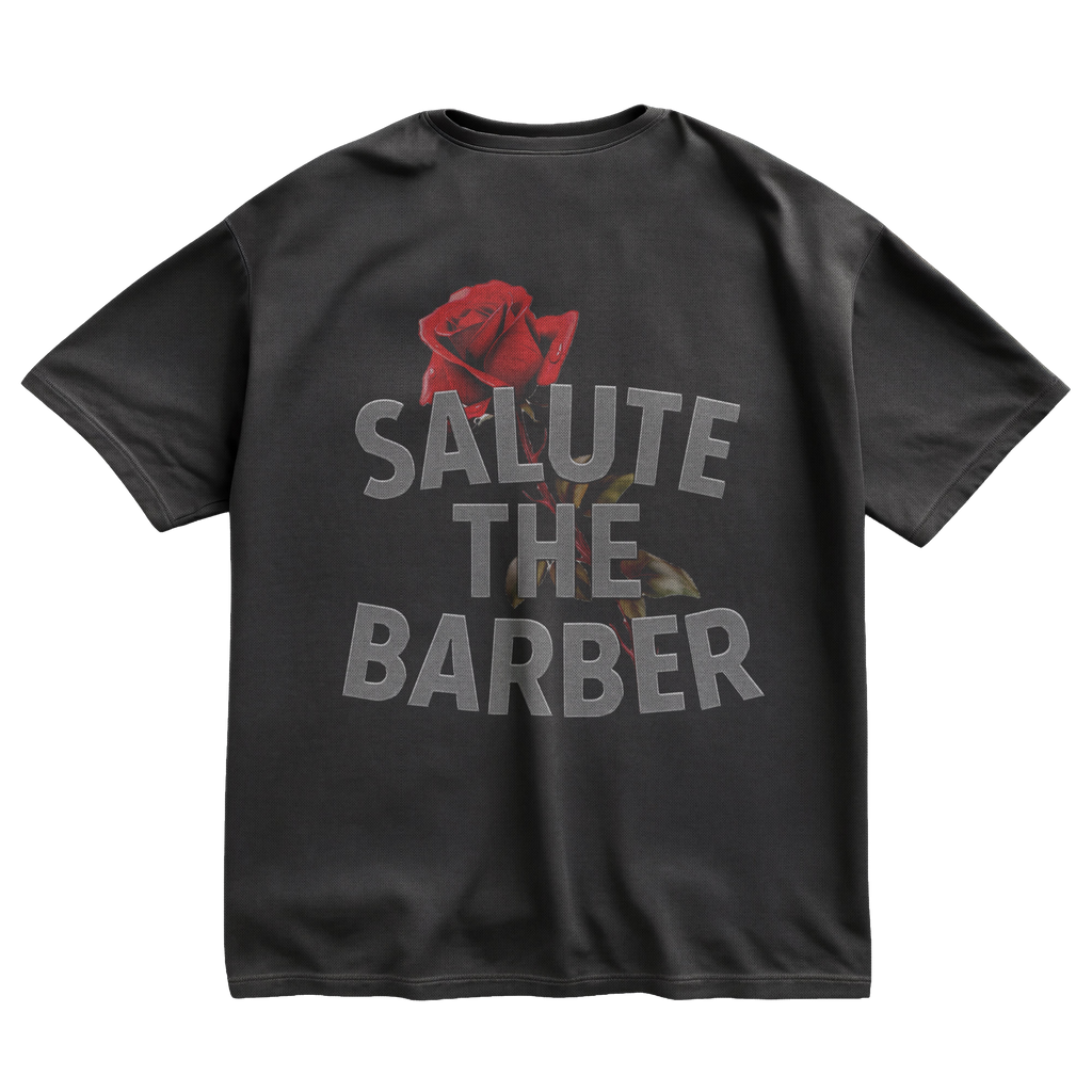 Salute the barber rose t-shirt