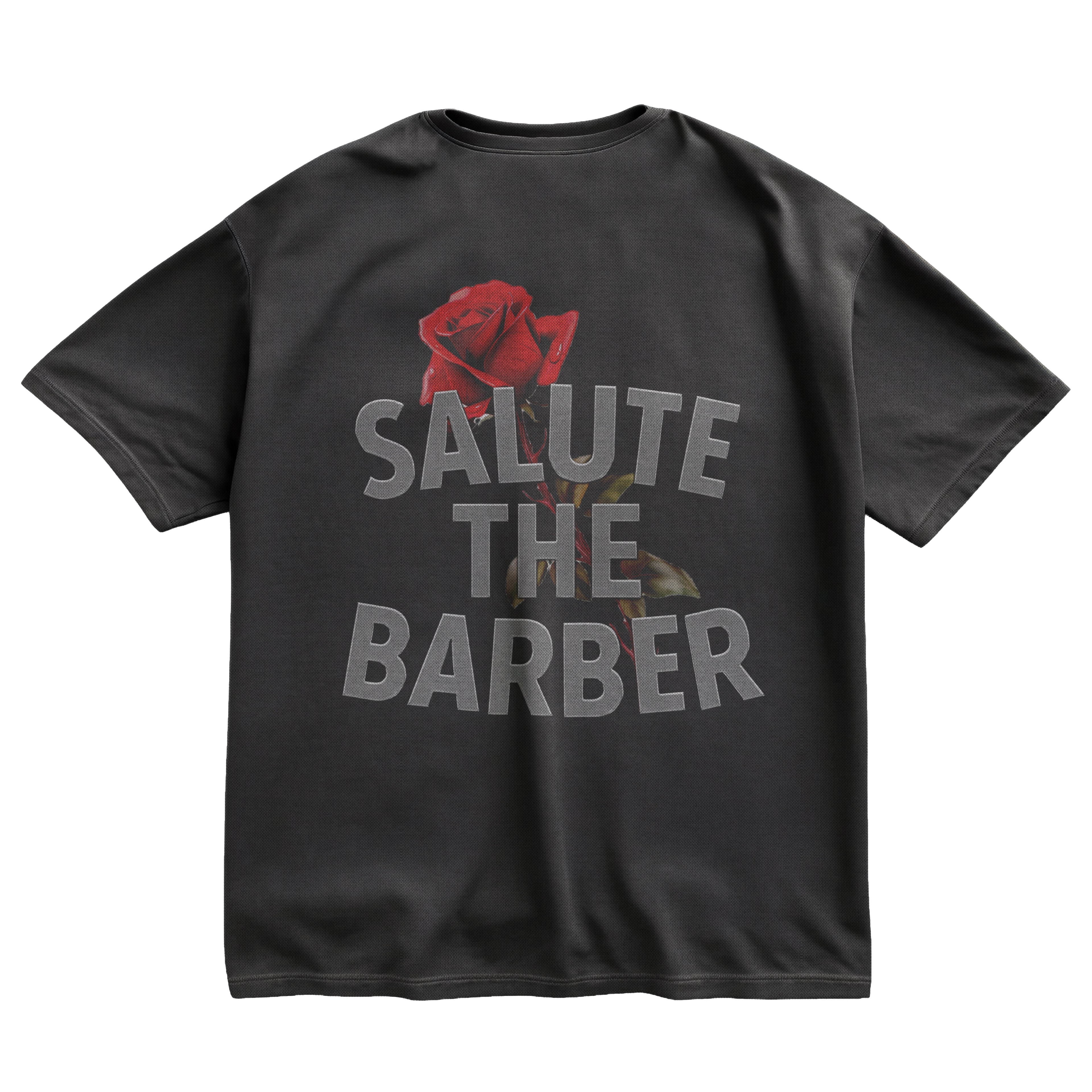 Salute the barber rose t-shirt