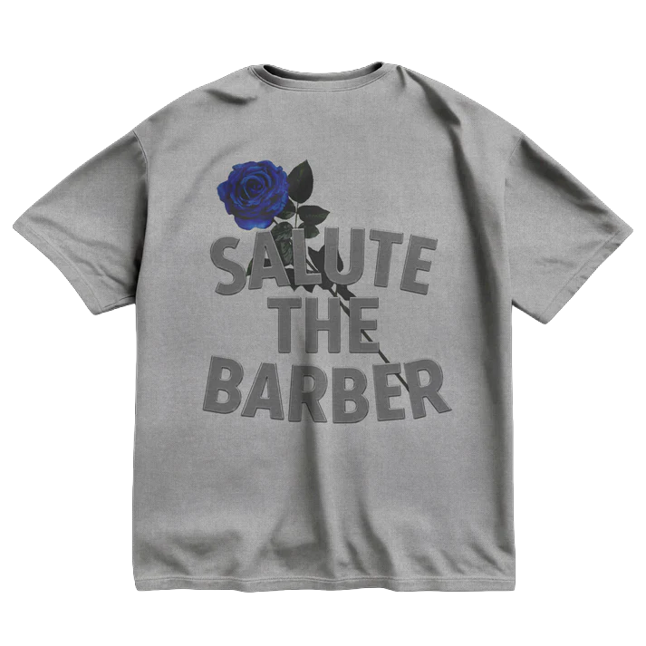 Salute the barber rose t-shirt
